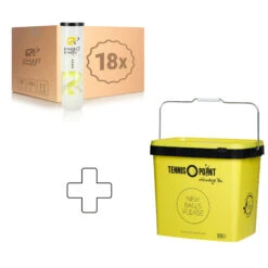 Training Tennisball 18 Tubes De 4 + Seau À Balles