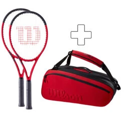 Wilson 2x Clash 100 V2.0 + Sac De Tennis